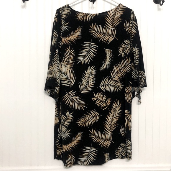 H&M Botanical Peek-a-Boo Split Sleeves DRESS Boat Neck - Picture 2 of 4